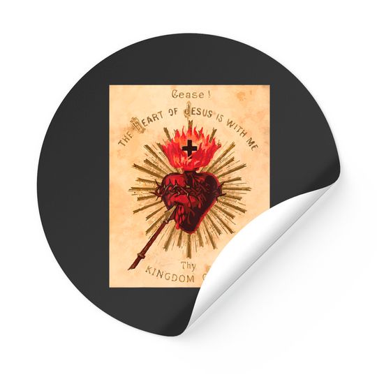 Vintage Sacred Heart of Jesus Traditional Gift Stickers