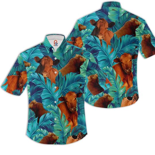 Angus Cow Men Hawaiian Shirts