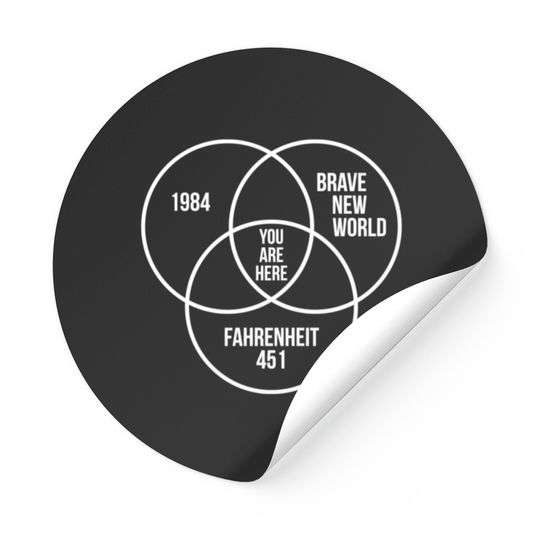 1984 Brave New World Fahrenheit 451 Conspiracy Ess Stickers