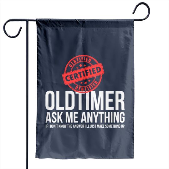 Certified Old Timer Funny Alcoholics Anonymous Aa Garden Flags