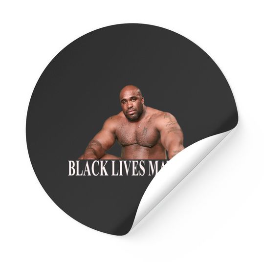 Discover Black Lives Matter - Barry Wood Large Black Man - Barry Wood - Stickers