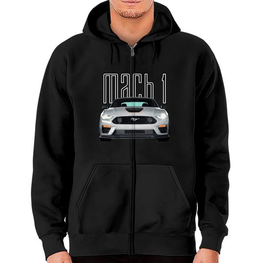 Discover MACH 1 Mustang GT 5.0L V8 Performance Car Fighter Jet Gray STANCE - Mach 1 Mustang - Zip Hoodies
