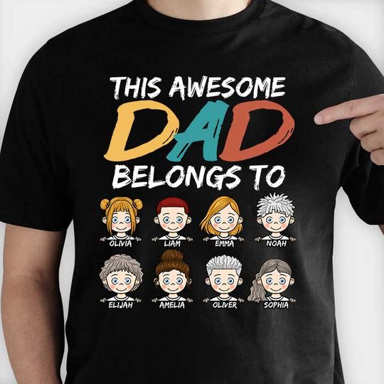 Discover I'm Their Awesome Dad - Personalized Unisex T-Shirt