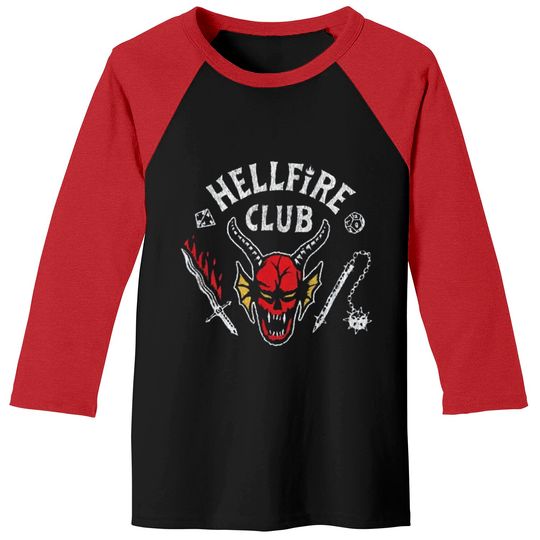 Stranger Things Hellfire Club Baseball Baseball Tees