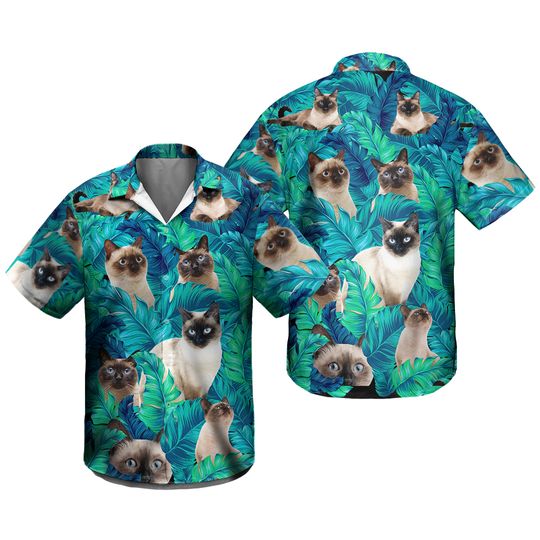 Siamese Cat Hawaiian Shirts, Summer Shirts