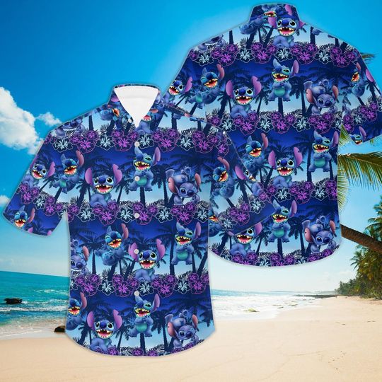 Stitch Hawaiian Shirt,  Stitch Shirt, Stitch , Stitch Summer Shirt