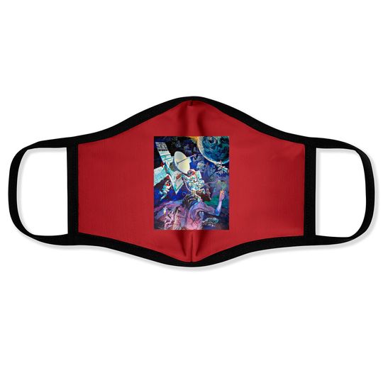 Discover Spaceship Earth Mural - Walt Disney World - Face Masks