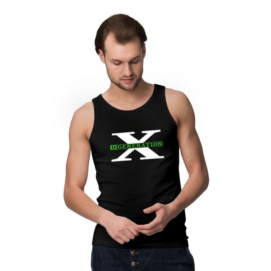 D-Generation X Classic Green Logo Graphic Tank Tops