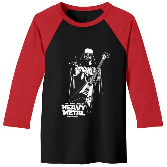 Funny Darth Vader Heavy Metal Baseball Tees