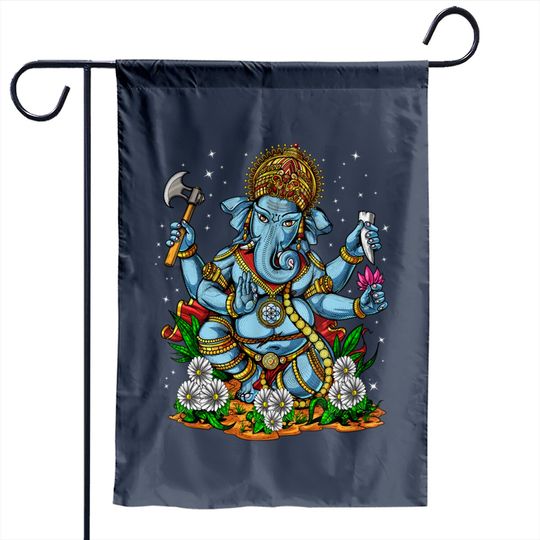 Ganesha Elephant Garden Flags Ganesha Hindu God Elephant Spiritual Yoga Meditation Hippie