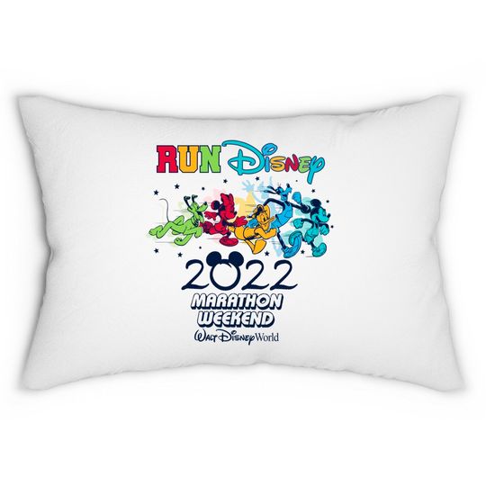Discover Disney Marathon Walt Disney World Run Disney 2022 Lumbar Pillows
