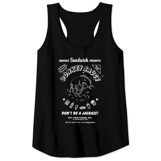 Guy Fieri Merch Donkey Sauce  Dont Be A Jackass Tank Tops