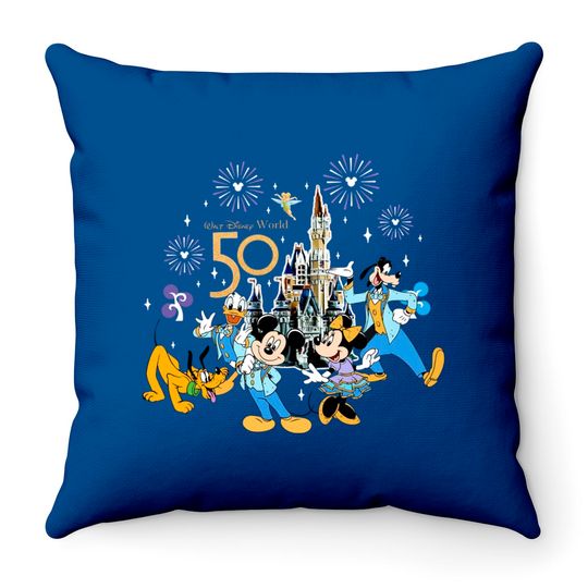 Disney 50th Anniversary Throw Pillows, Disney World Throw Pillow