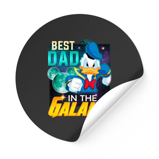 Donald Duck Best Disney Dad In Galaxy Stickers