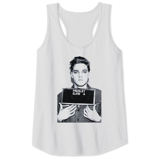 Elvis Presley Mugshot Unisex Adult Tank Tops