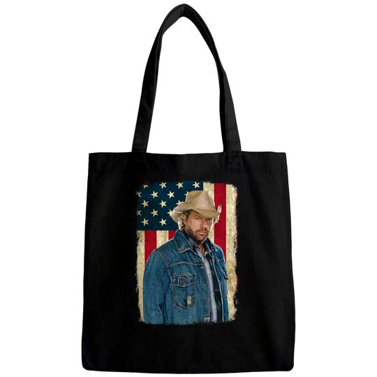 Vintage American Flag Name Toby Keith Bags
