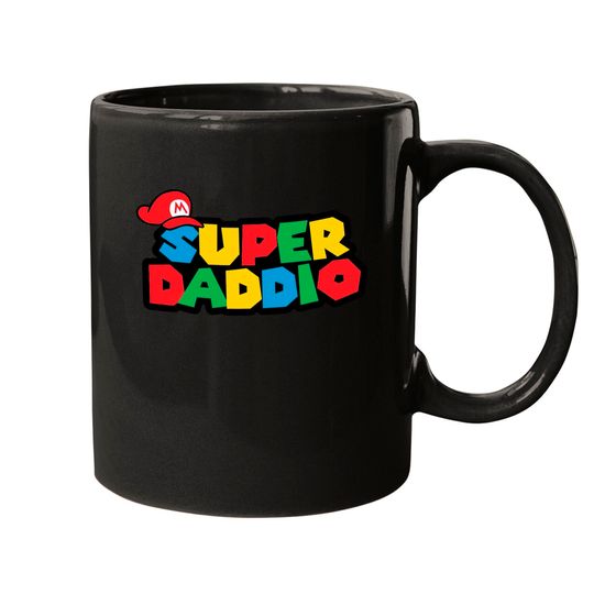 Super Daddio Mugs, Super Mario Daddy Mug, Dad Mug, Humor Father's Day Gift