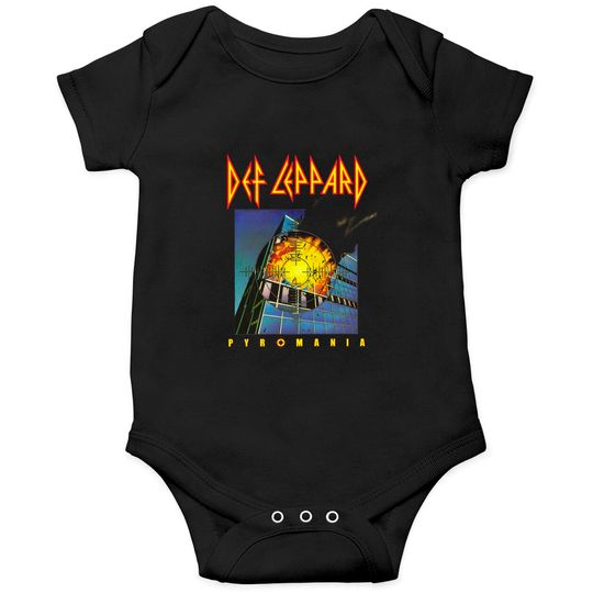 Def Leppard Pyromania Boxed Black Adult Onesies