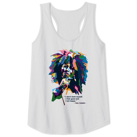 Abstract Popart T Turner in WPAP - Tina Turner - Tank Tops