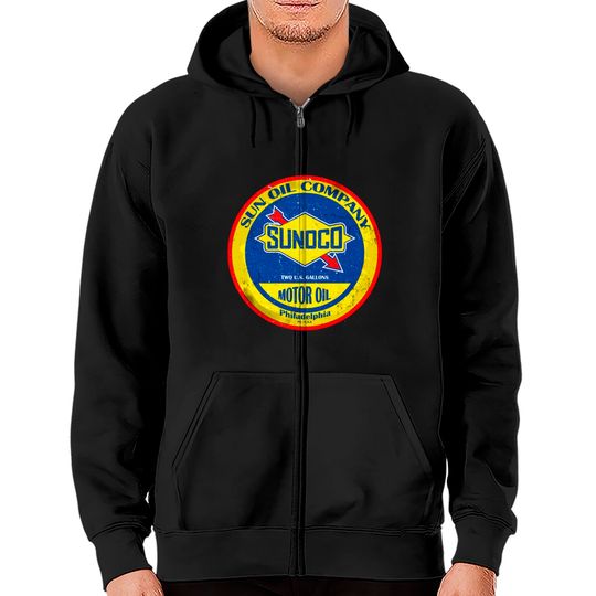 Sunoco vintage oil company - Gas And Oil - Zip Hoodies