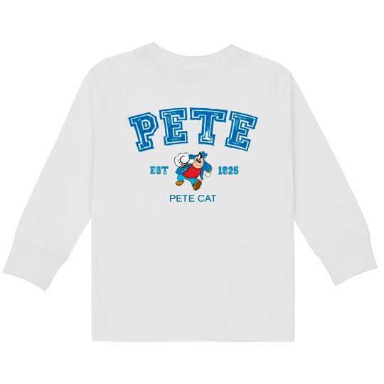 Pete Cat  Kids Long Sleeve T-Shirts, Pete Disney  Kids Long Sleeve T-Shirts