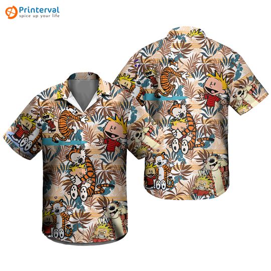Calvin and Hobbes Summer Hawaiian Shirt