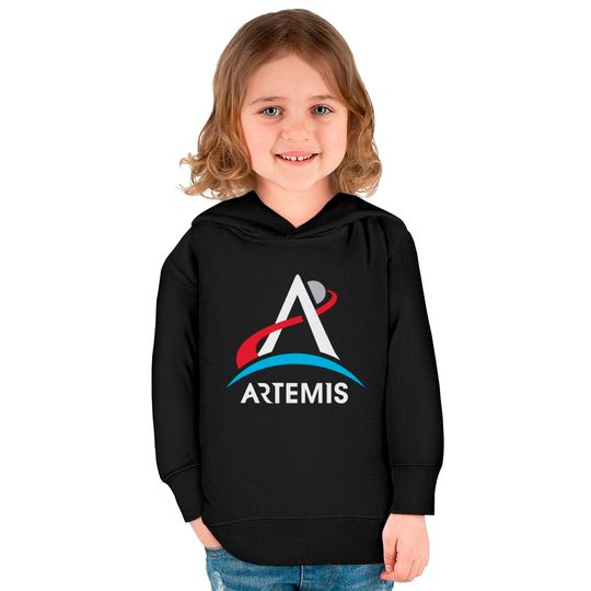 Nasa Artemis Program Logo Lt We Are Going Moon To Kids Pullover Hoodies