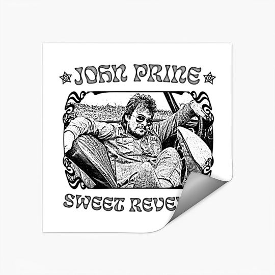 John Prine \/\/\ Retro 70s Style Fan Art Design - John Prine - Stickers