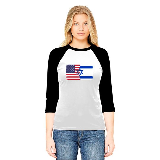 Israel USA flag - Israel - Baseball Tees