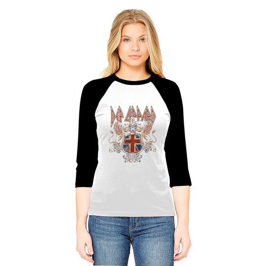 Def Leppard Def Crest Baseball Tees