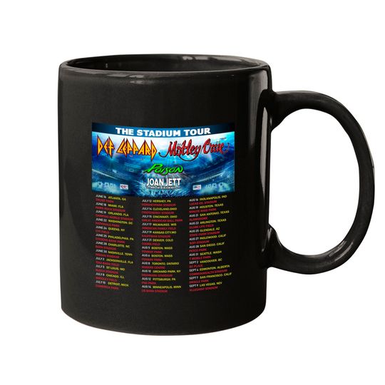 The Stadium Tour 2022 Def Leppard Motley Crue Poison Joan Jett & the Blackhearts Mugs, The Stadium Tour 2022