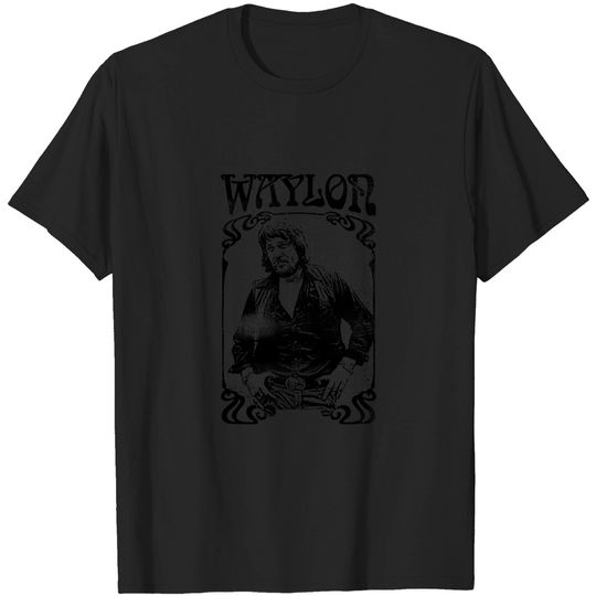 Waylon Jennings // Vintage Faded Style Fan Design - Waylon Jennings - T-Shirt
