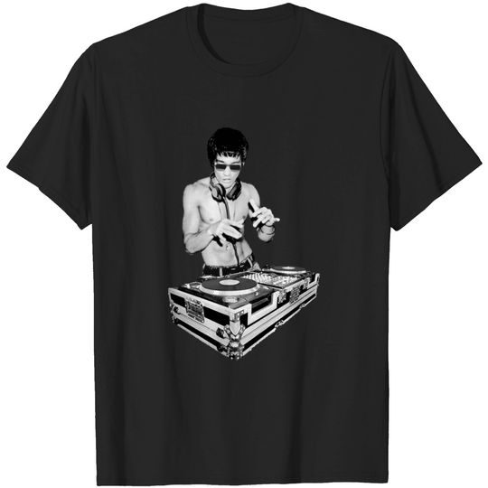 DJ Bruce Lee Remastered V1 - Black and white - Bruce Dj - T-Shirt