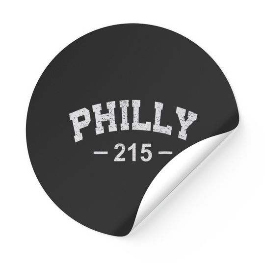 Discover Philly 215 T Retro Vintage Gift Men Women Kids Stickers