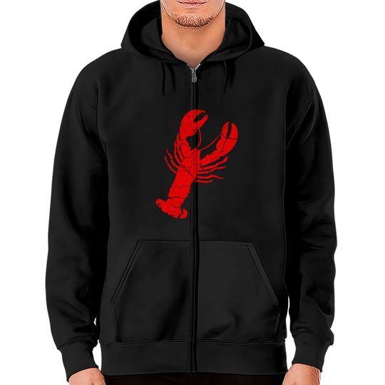 Friends Lobster Zip Hoodies Vintage Lobster Print - Lobster