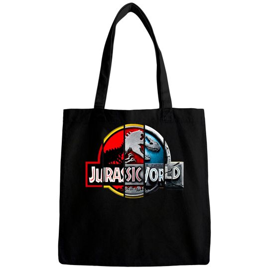 Jurassic World logo evolution. Birthday party gifts. ly licensed merch. Perfect present for mom mother dad father friend him or her - Jurassic Park - Bags