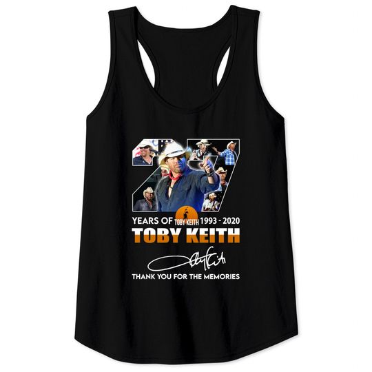 Toby Keith 1993-2022 Toby Keith Thank You The Memories Tank Tops