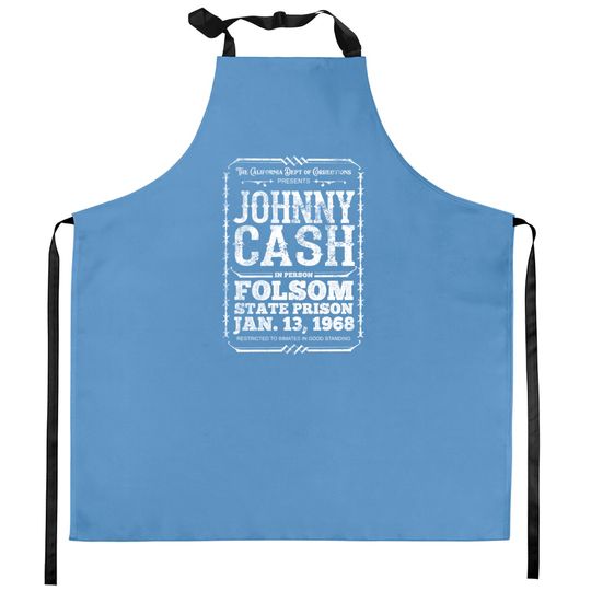 Cash at Folsom Prison, distressed - Johnny Cash - Kitchen Aprons