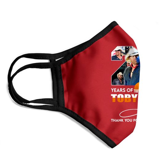 Toby Keith 1993-2022 Toby Keith Thank You The Memories Face Masks