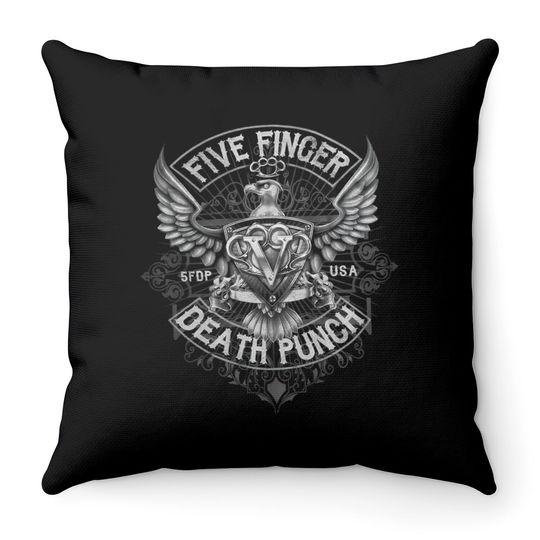 Discover Five Finger Death Punch Got Your Six 1  Throw Pillows