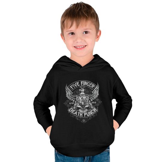 Five Finger Death Punch Got Your Six 1  Kids Pullover Hoodies