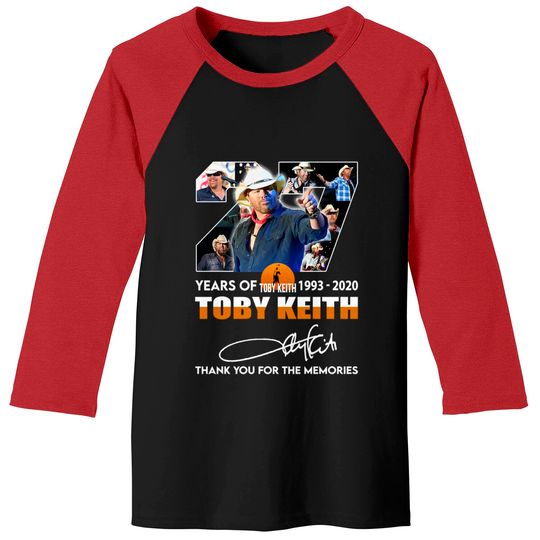 Discover Toby Keith 1993-2022 Toby Keith Thank You The Memories Baseball Tees