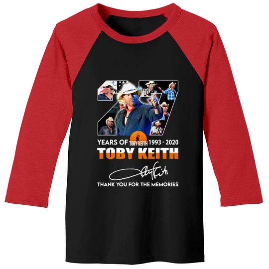 Toby Keith 1993-2022 Toby Keith Thank You The Memories Baseball Tees
