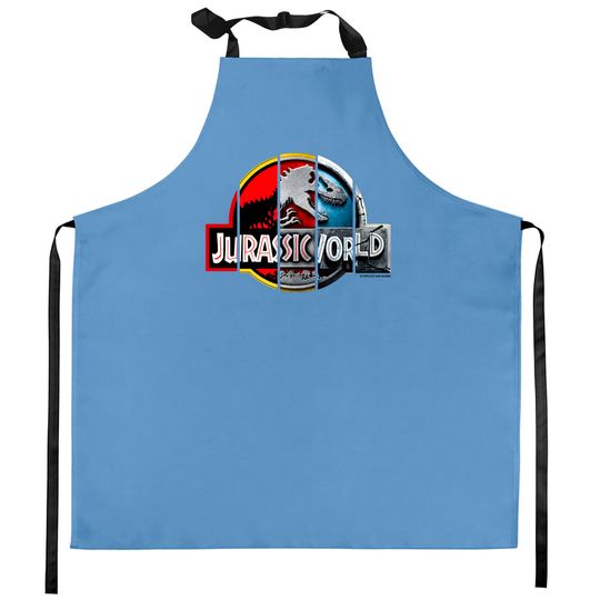 Jurassic World logo evolution. Birthday party gifts. ly licensed merch. Perfect present for mom mother dad father friend him or her - Jurassic Park - Kitchen Aprons