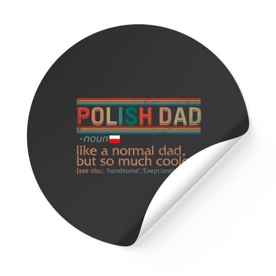 Polish Dad Definition Sticker, Funny Polish Dad, Stickers