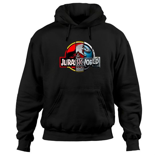 Discover Jurassic World logo evolution. Birthday party gifts. ly licensed merch. Perfect present for mom mother dad father friend him or her - Jurassic Park - Hoodies