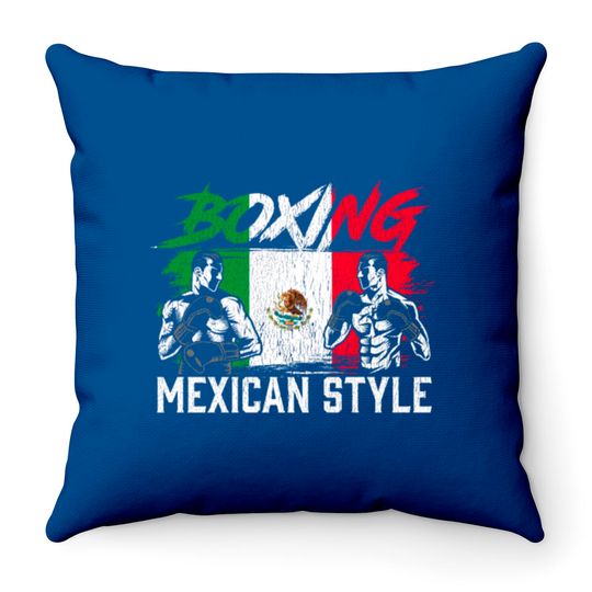 Mexican Boxing Sports Fight Coach Boxer Fighter Throw Pillows