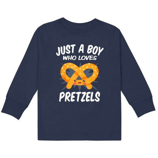 Discover Just A Boy Who Loves Pretzels  Kids Long Sleeve T-Shirts