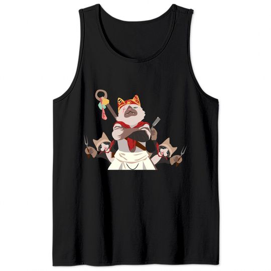 Monster Hunter World: Meowscular Chef - Monster Hunter - Tank Tops