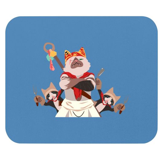 Monster Hunter World: Meowscular Chef - Monster Hunter - Mouse Pads